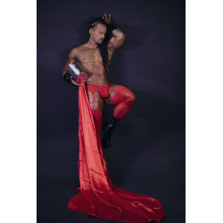 CandyMan String Porte-Jarretelles Hedion Rouge